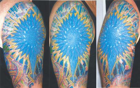 tattoos/ - Color mandala cross geometric radiating light cover up - 122087